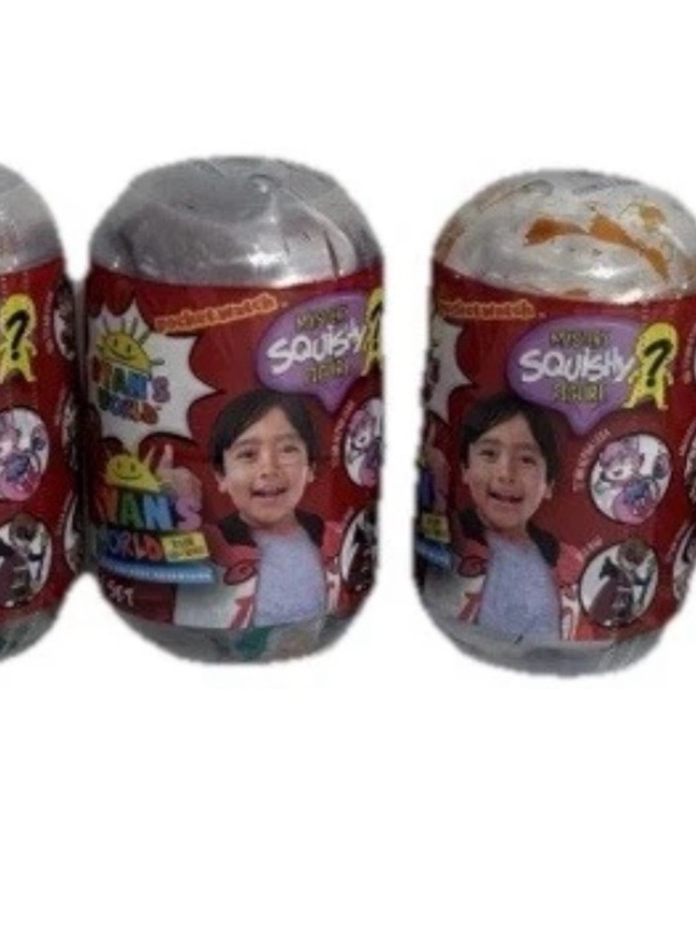 Squishy Surprise Kids Toy - Red Collectible Capsule ryans world lot of 4